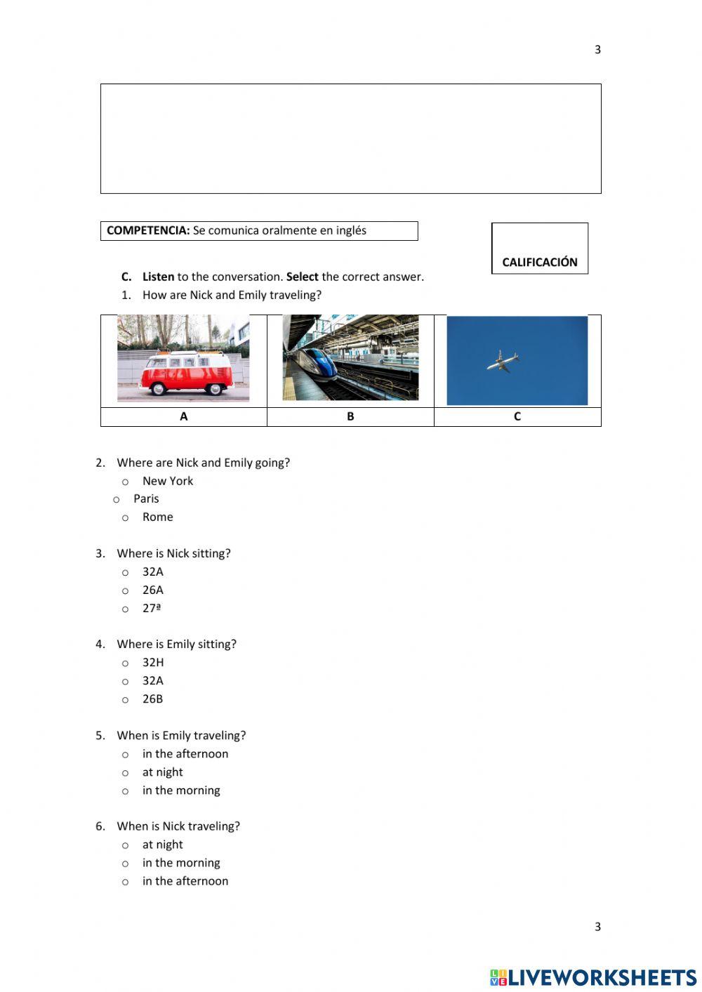Prueba Diagnostica II, A, B, C, 2022