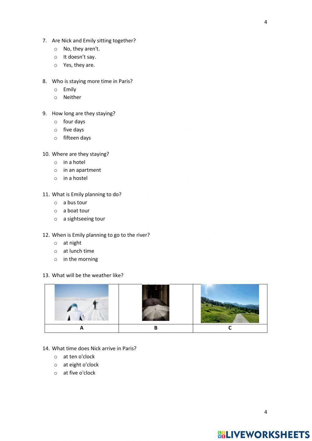 Prueba Diagnostica II, A, B, C, 2022