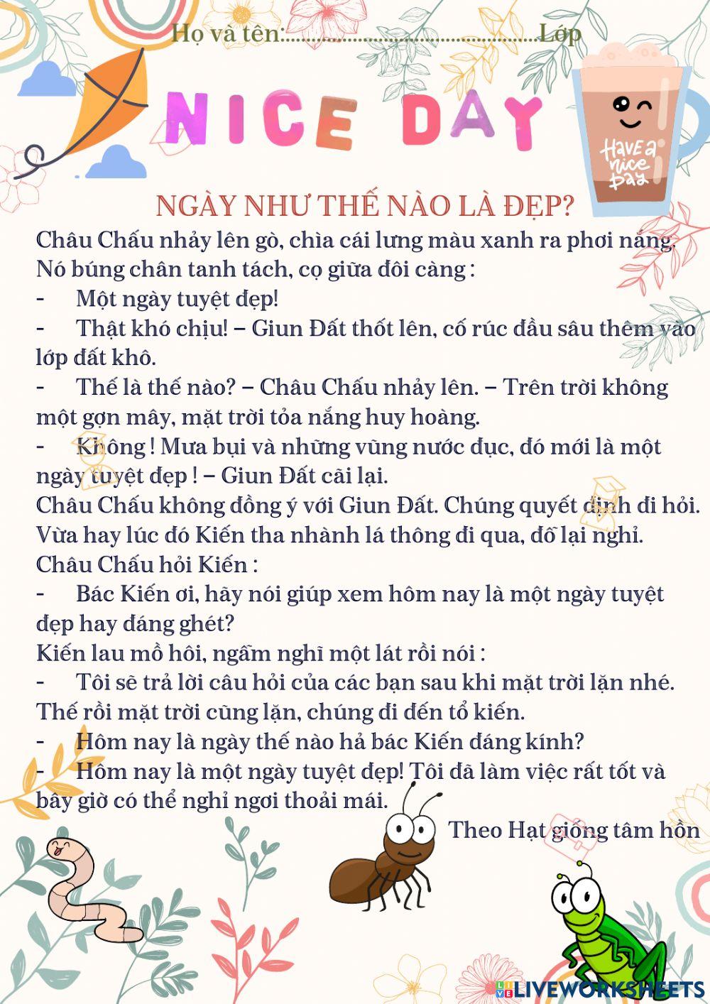 3A2-Bài ôn tập Năng lực Ngôn ngữ Việt giữa HKII