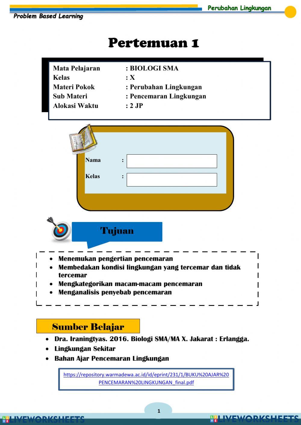 Worksheet PL