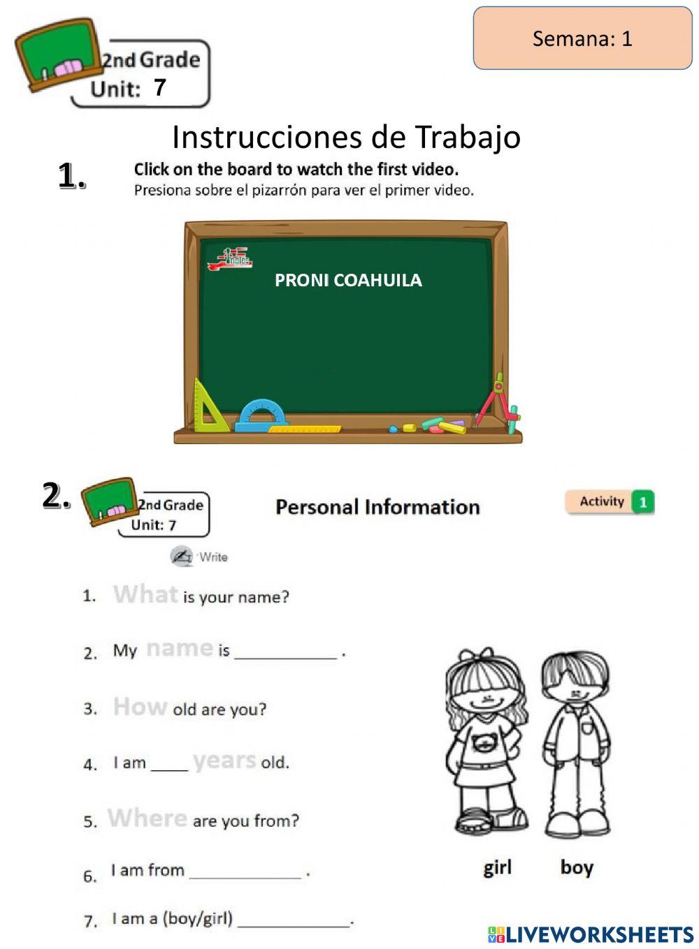 2nd Level unit 7 week 1