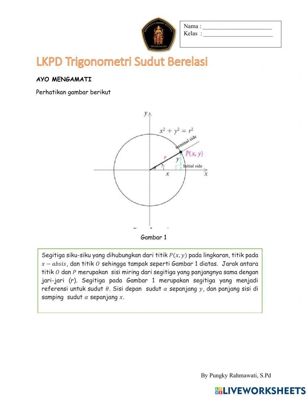 LKPD Trigonometri Sudut Berelasi Part 1
