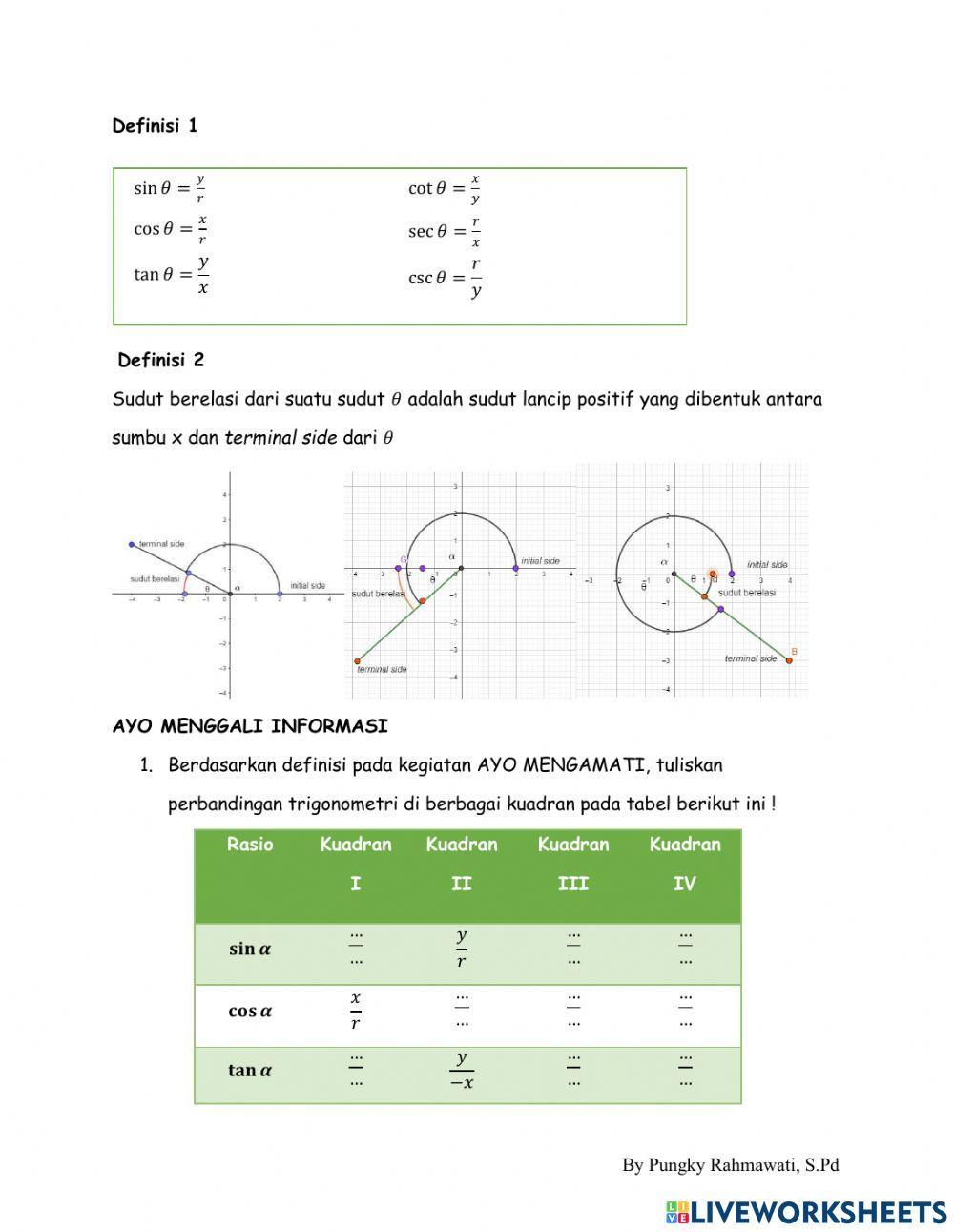 LKPD Trigonometri Sudut Berelasi Part 1