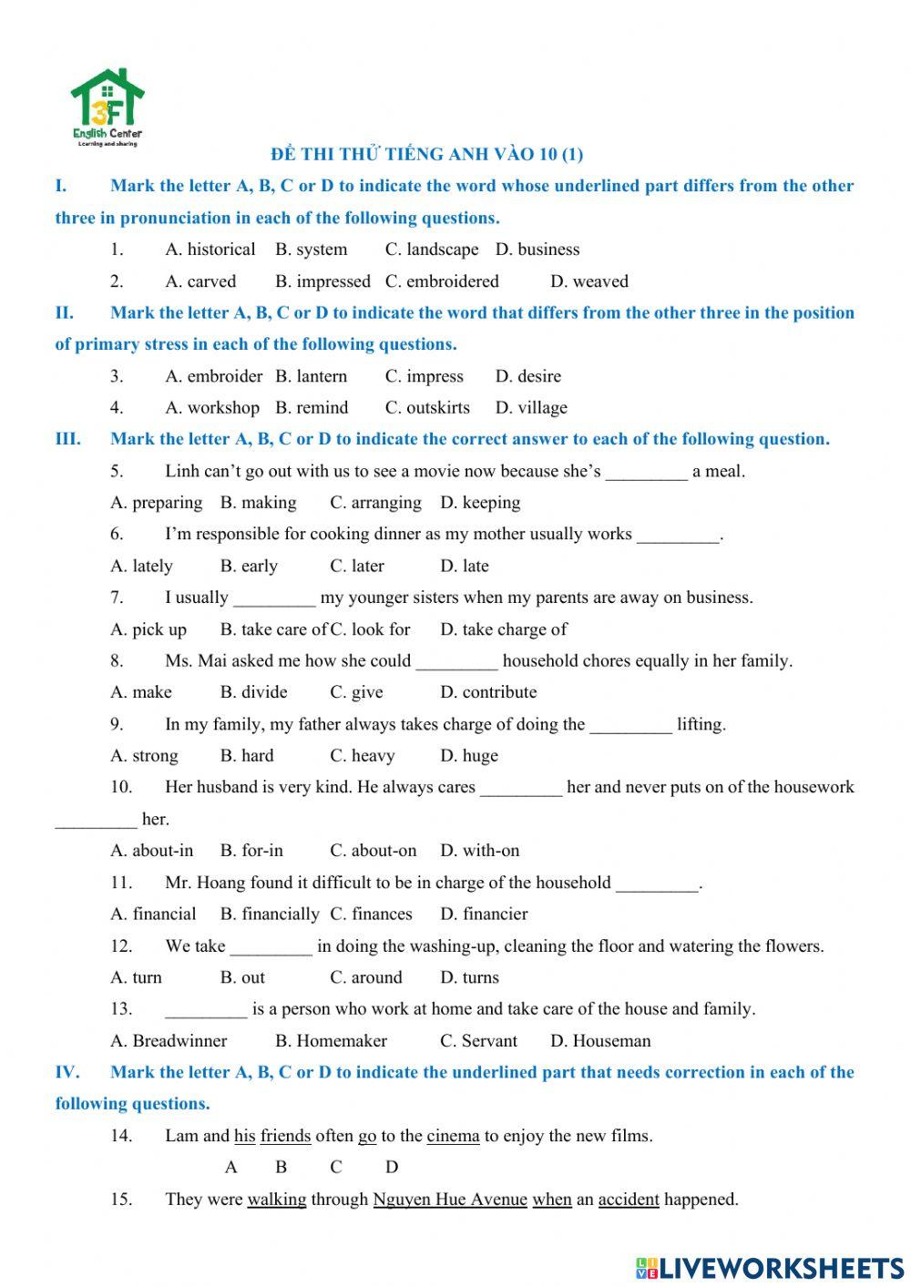 3fe-g9-đề thi thử vào 10 số 1