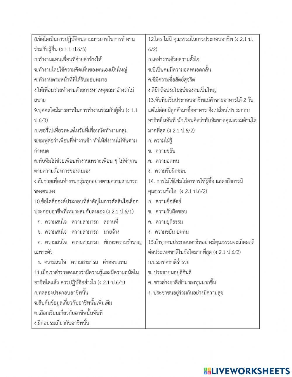การงาน