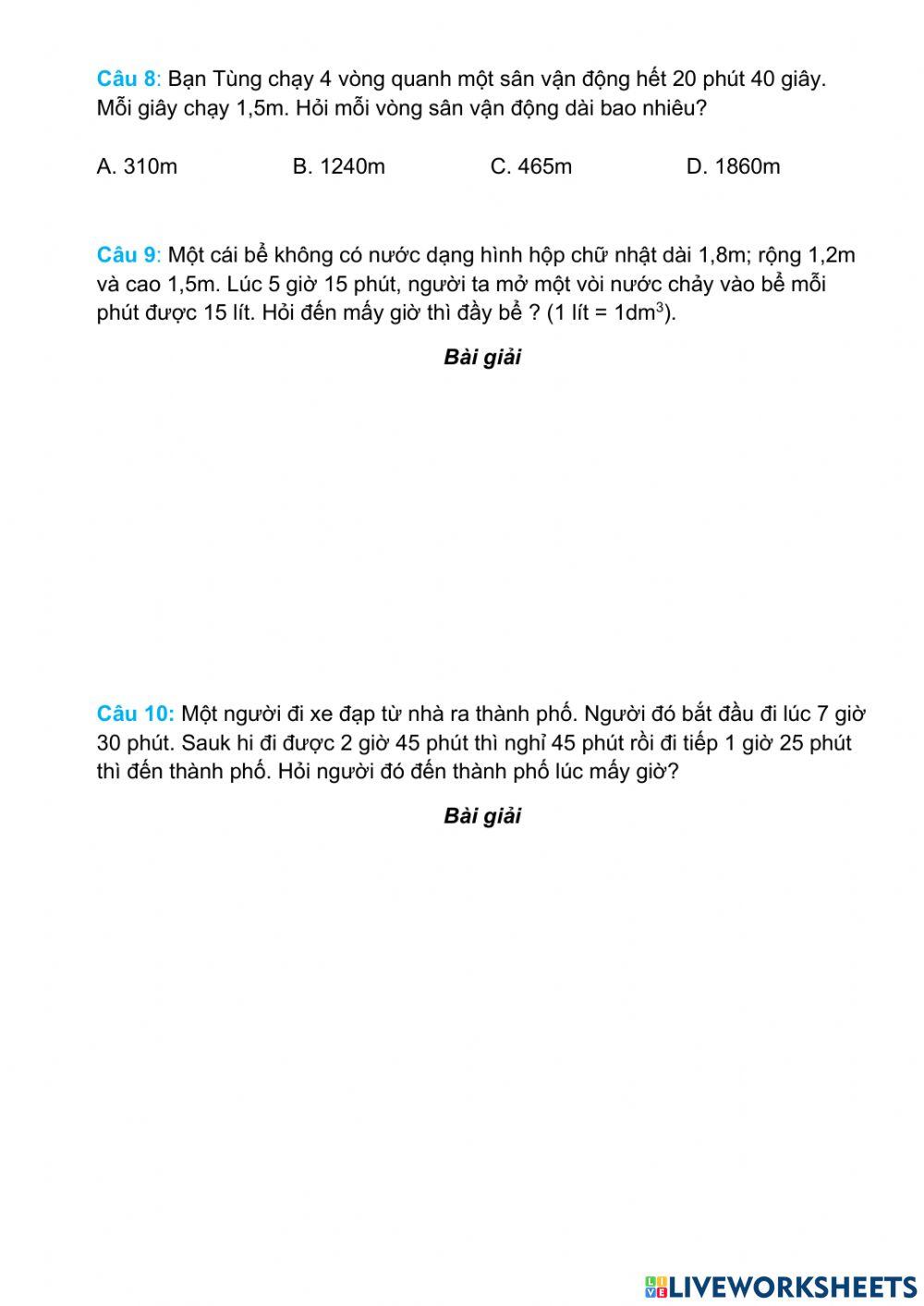 Luyện toán tuần 26