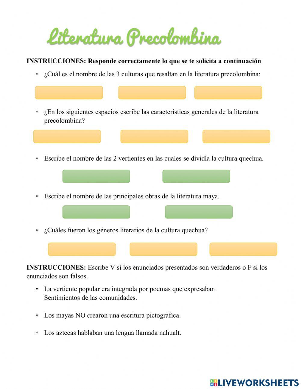 Literatura precolombina