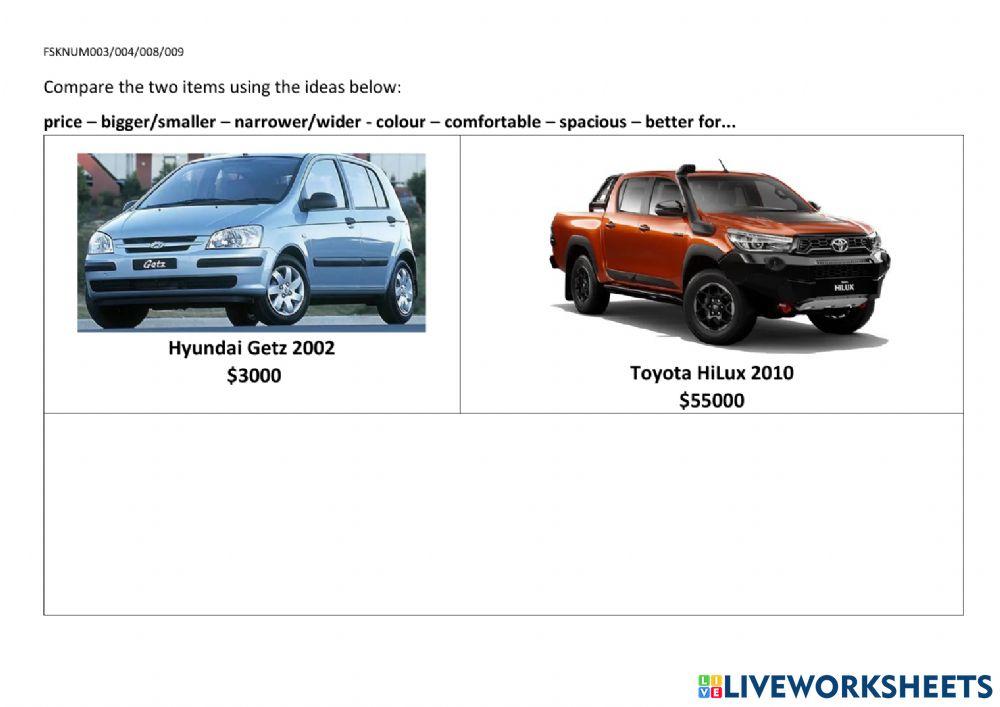 Comparing two things