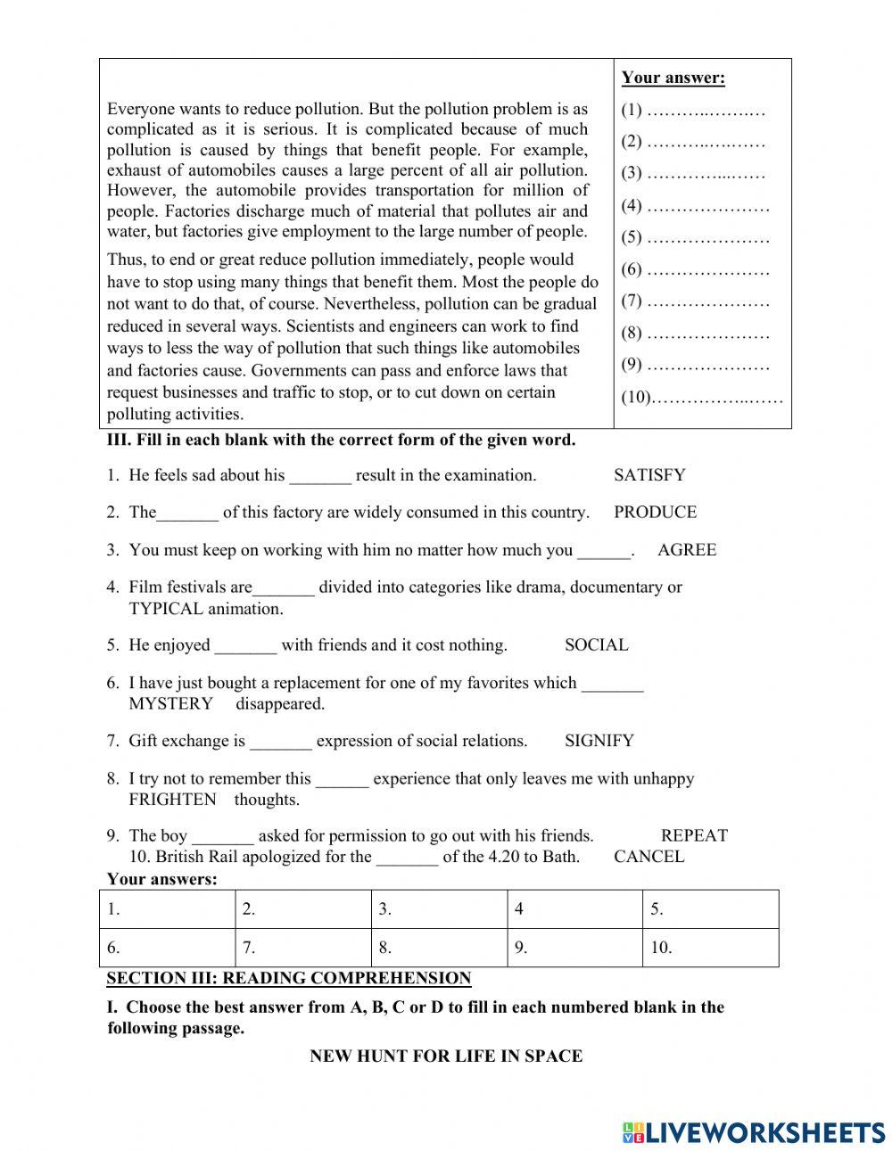 Mock test 1 (advanced) - g9