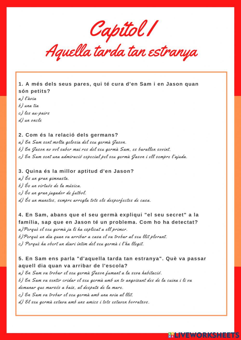 Capítol 1 El meu germà es diu Jessica