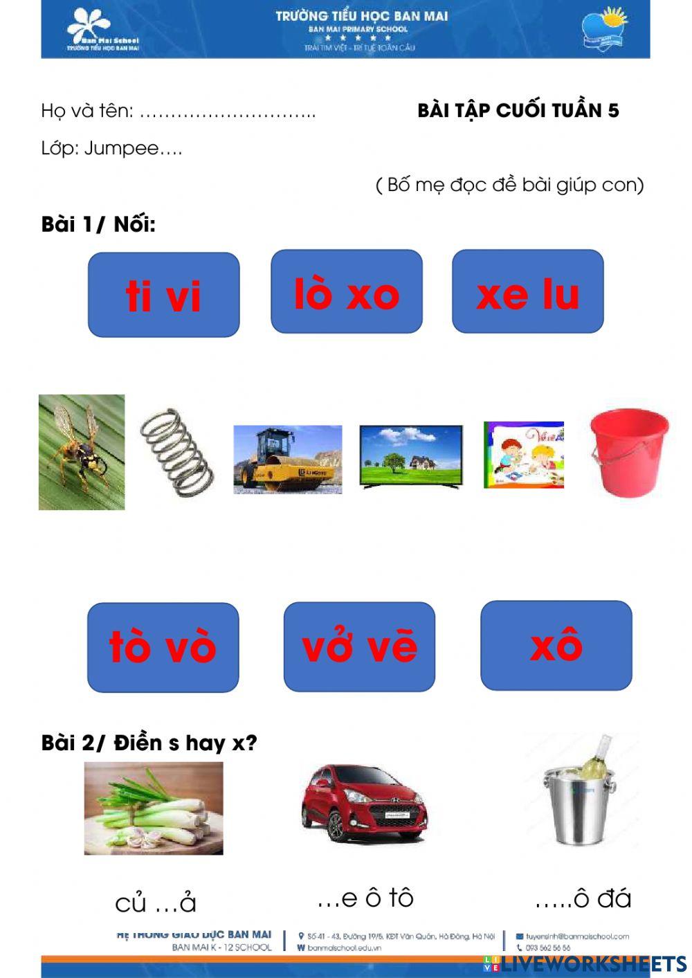 Bài tập cuối tuần 5