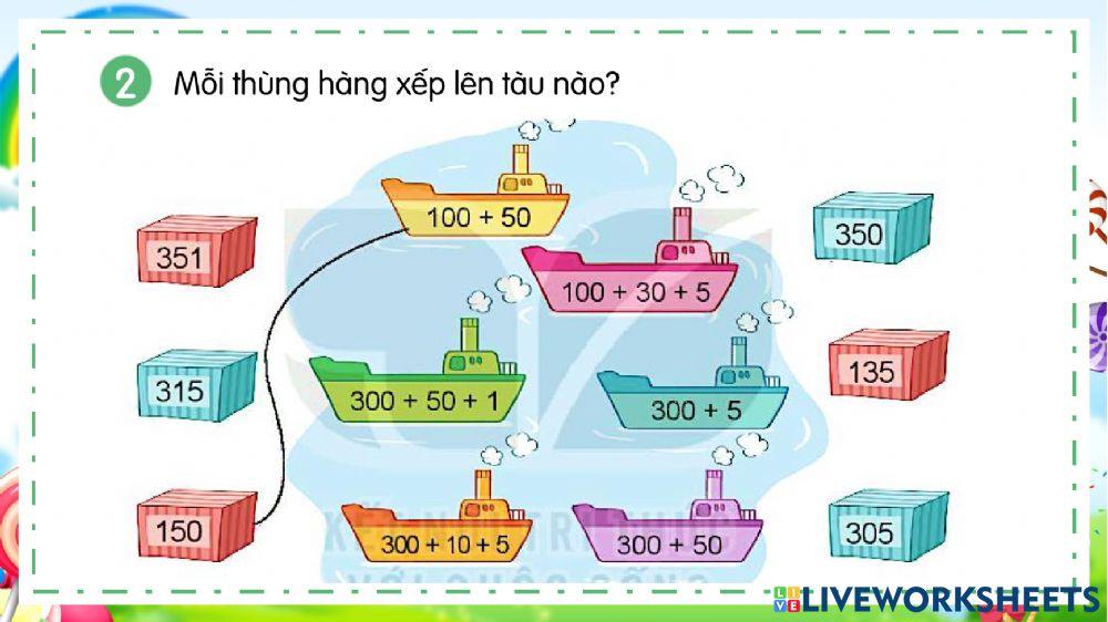 Viết số thành tổng các trăm, chục, đơn vị