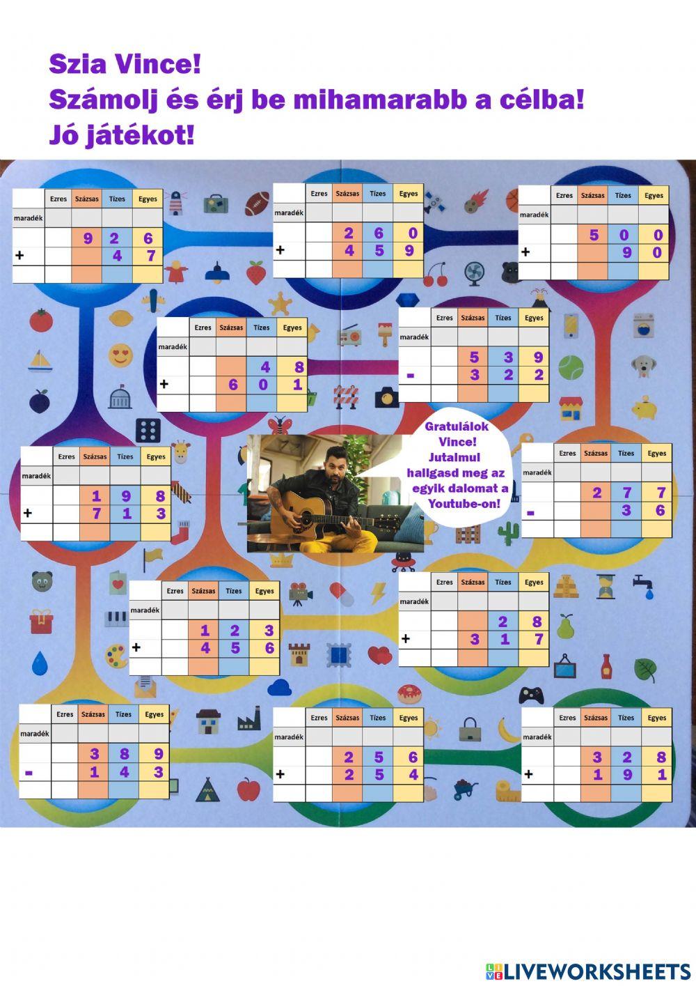 Társasjáték - matek