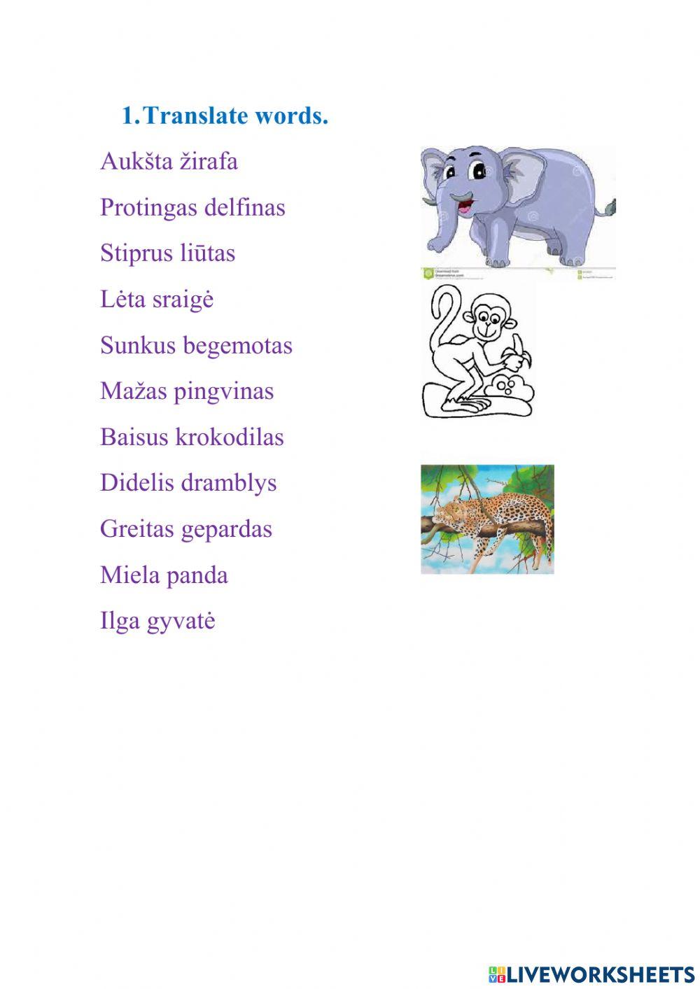 Animals. Unit 7 Smileys4