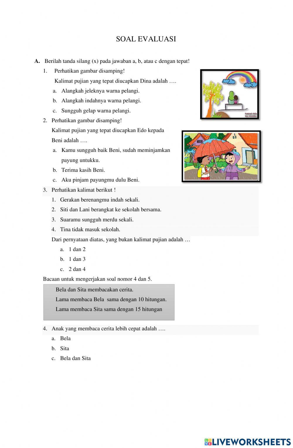 Kelas 1 tema 8 sub tema 3 pb 5