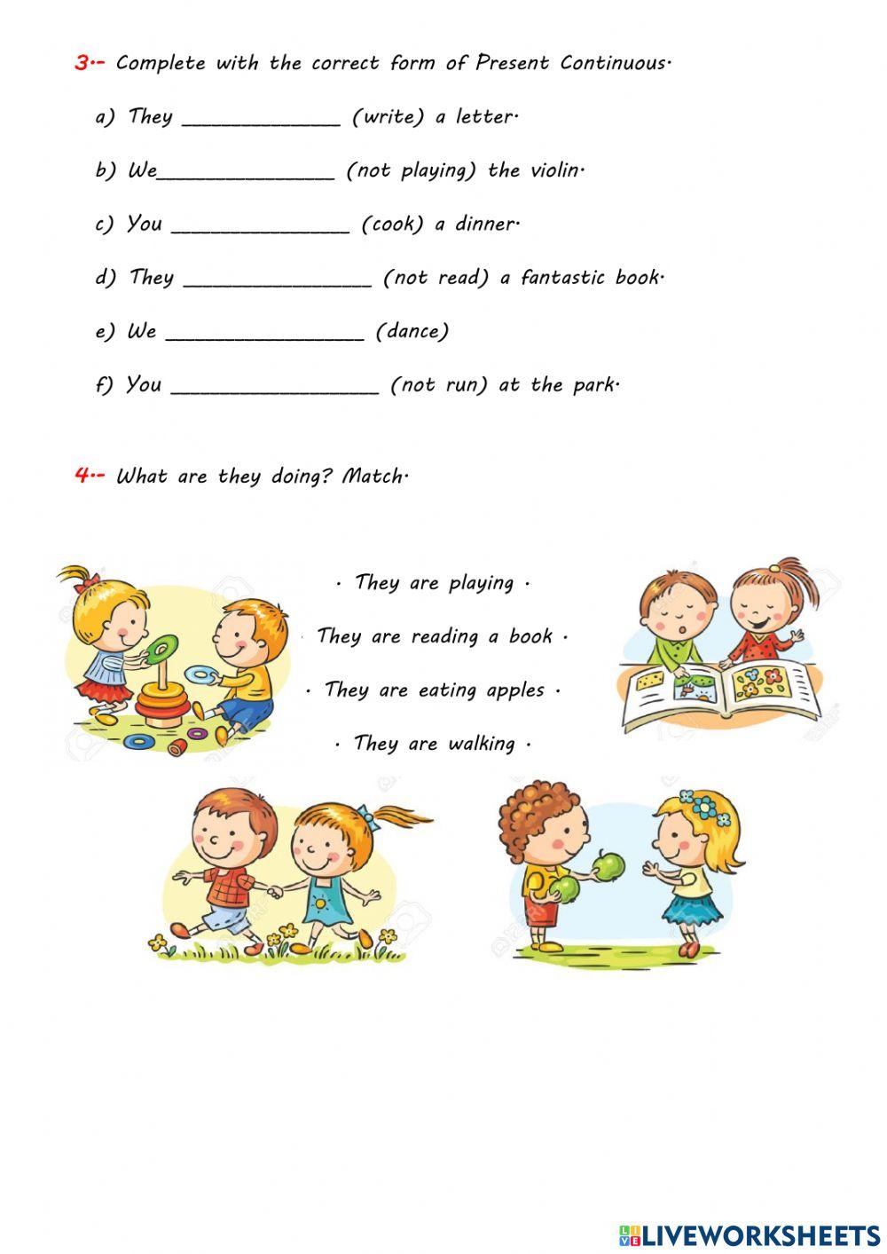 Present Continuous (We, You and They)