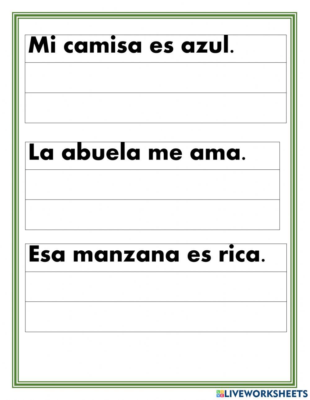 Escritura reforzamiento