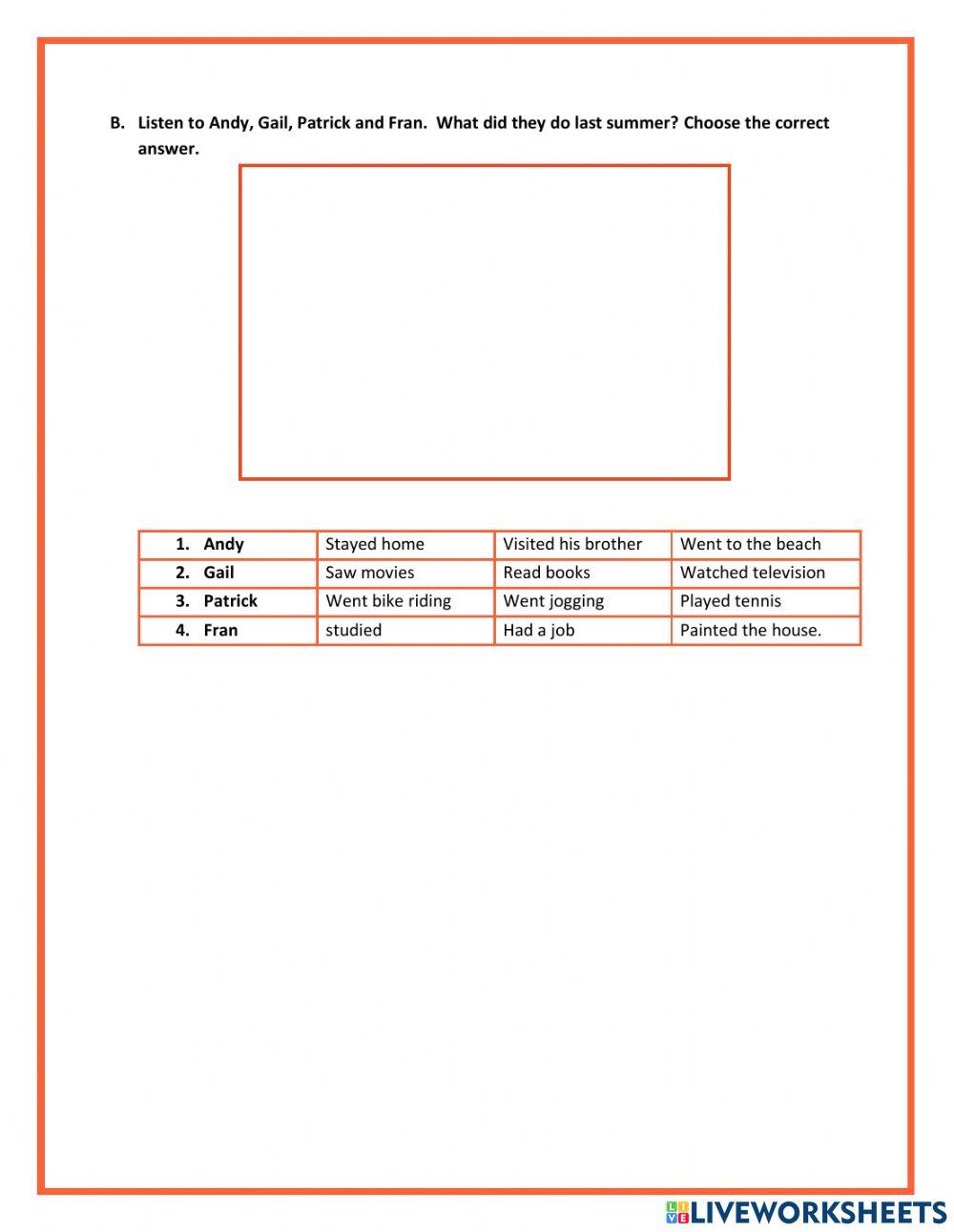 Negative sentences in simple past