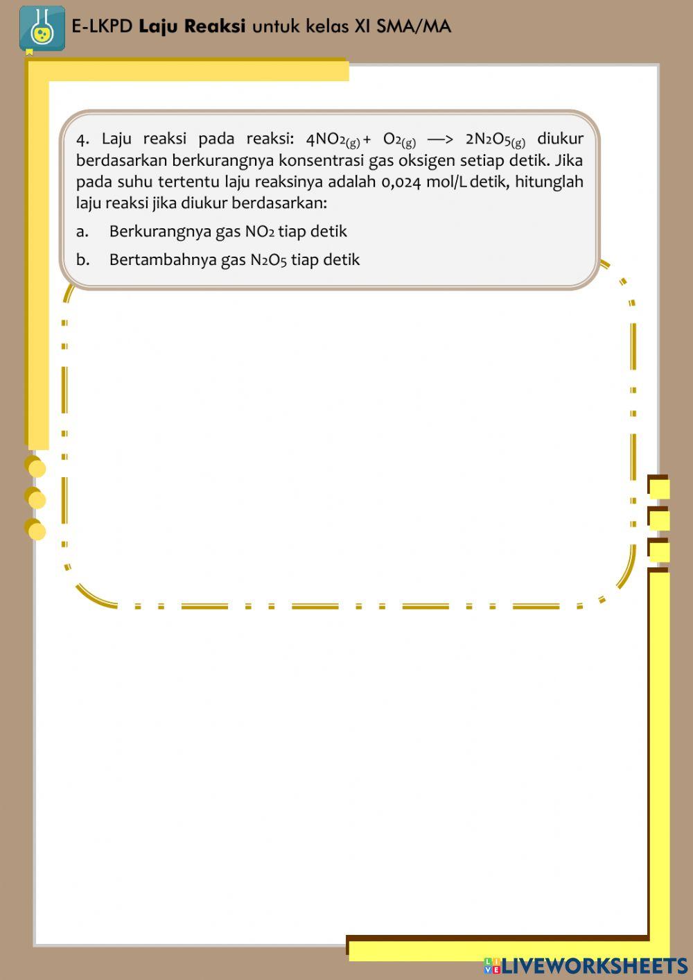 E-LKPD Laju Reaksi: Konsep Laju Reaksi II