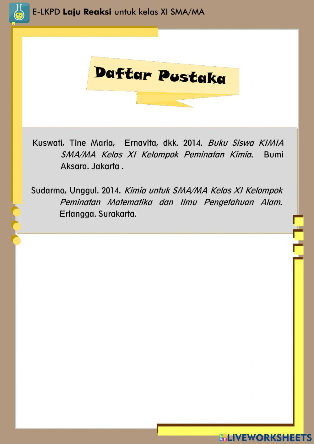 E-LKPD Laju Reaksi: Konsep Laju Reaksi II