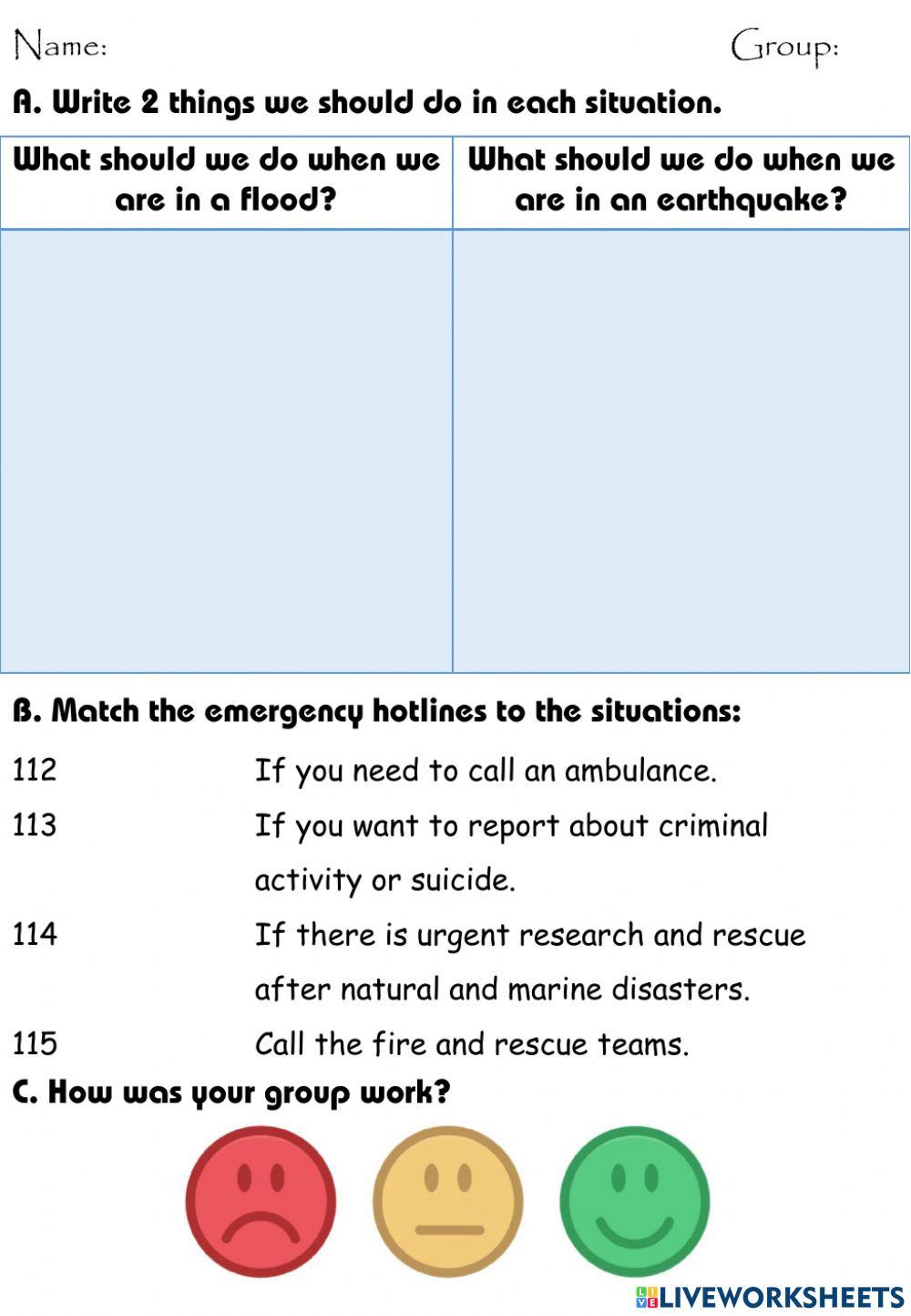 Emergency situations - 2