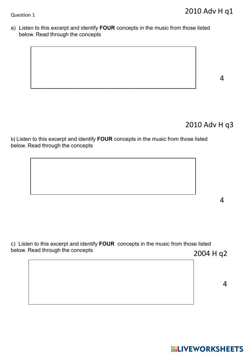 Adv Higher Music Reverse Paper 2