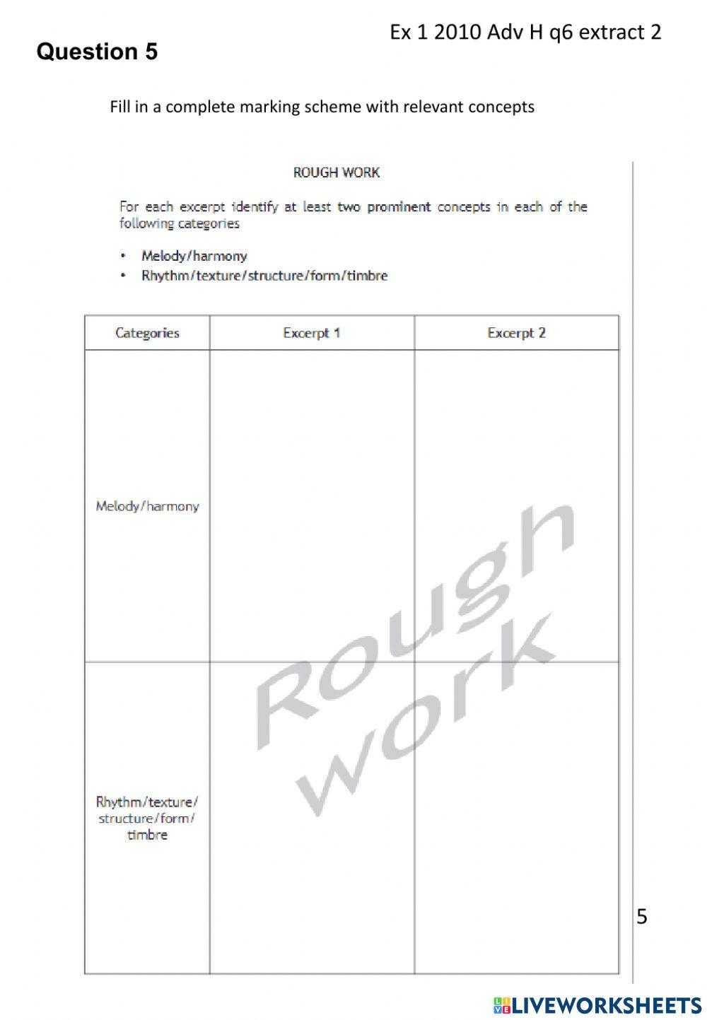 Adv Higher Music Reverse Paper 2