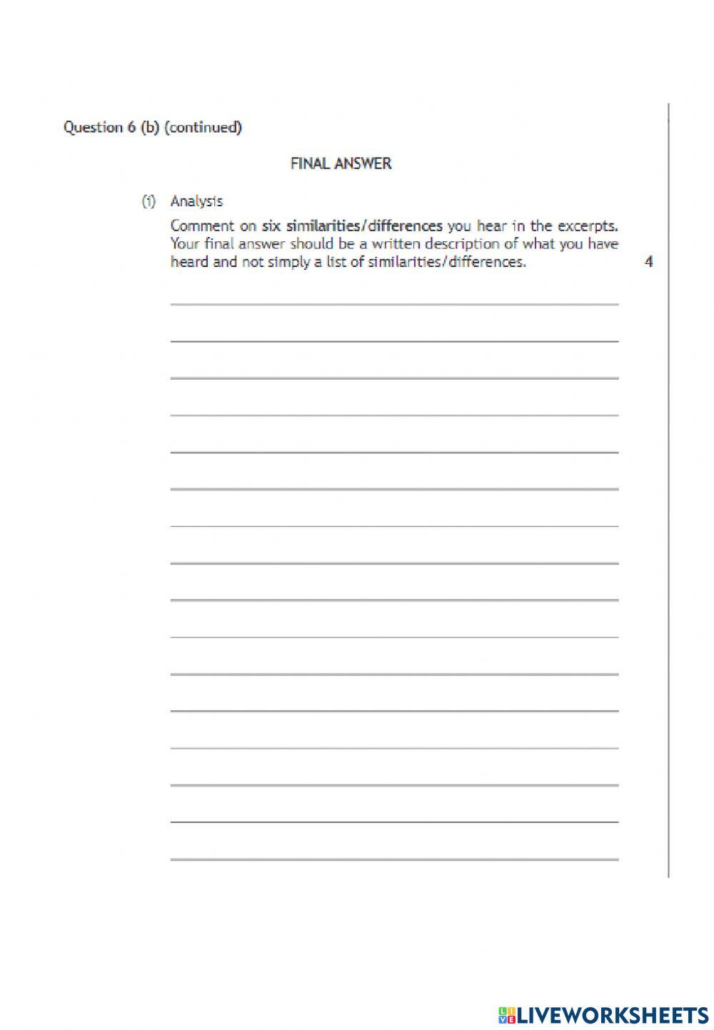 Adv Higher Music Reverse Paper 2