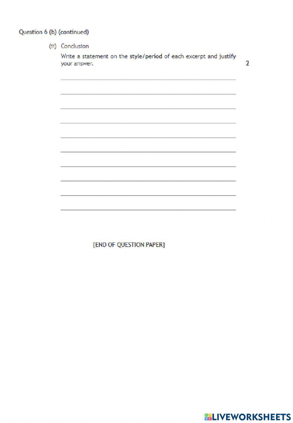 Adv Higher Music Reverse Paper 2