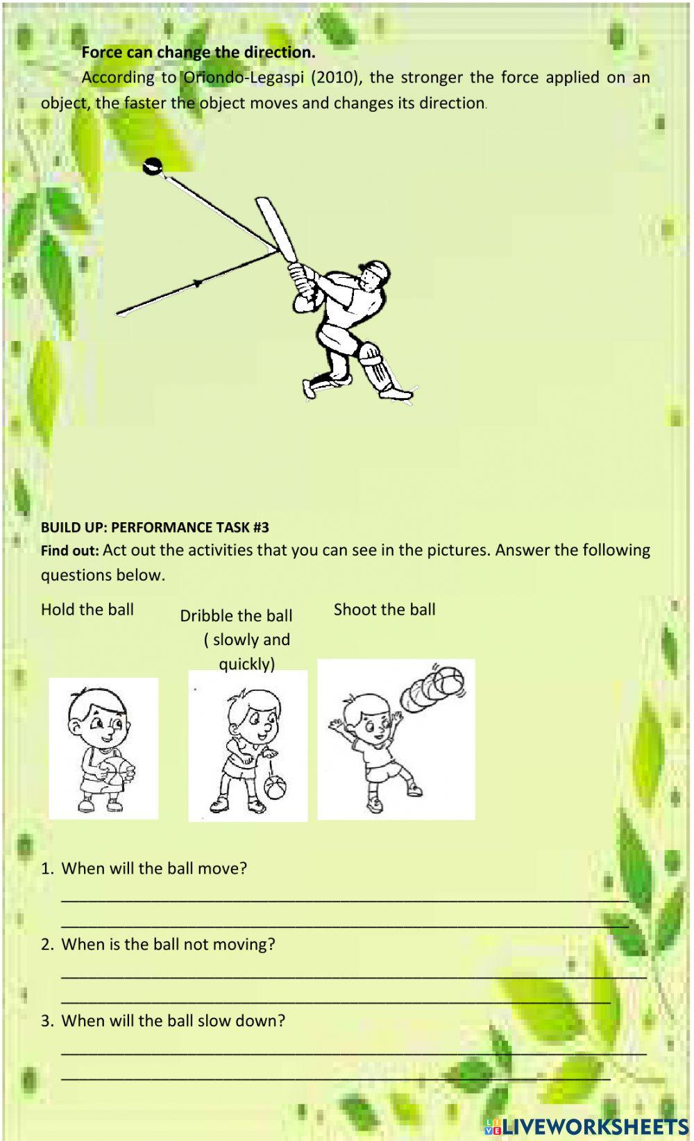 1937931 | Demonstrate that forces can make an object move
