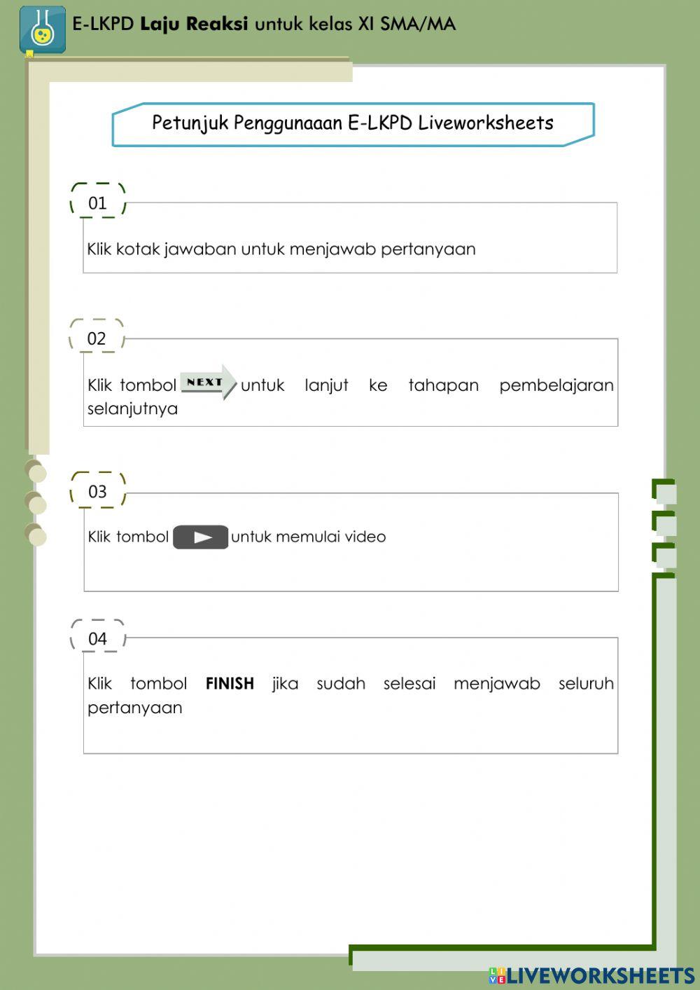E-LKPD Laju Reaksi: Teori Tumbukan