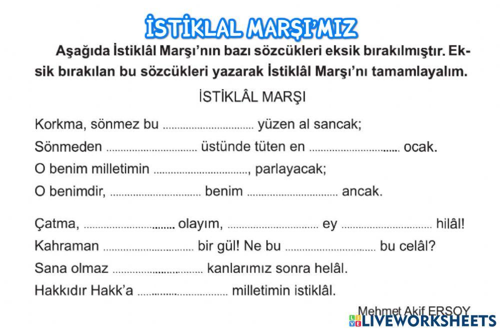 İstiklal Marşı'mız