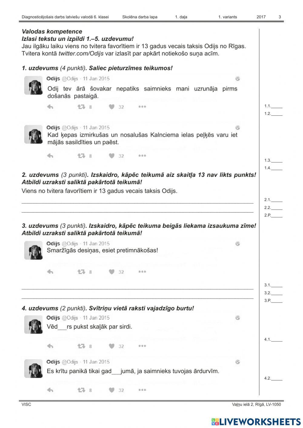 Diagnostikas darbs 2016.-2017.māc.g. Latviešu valodā