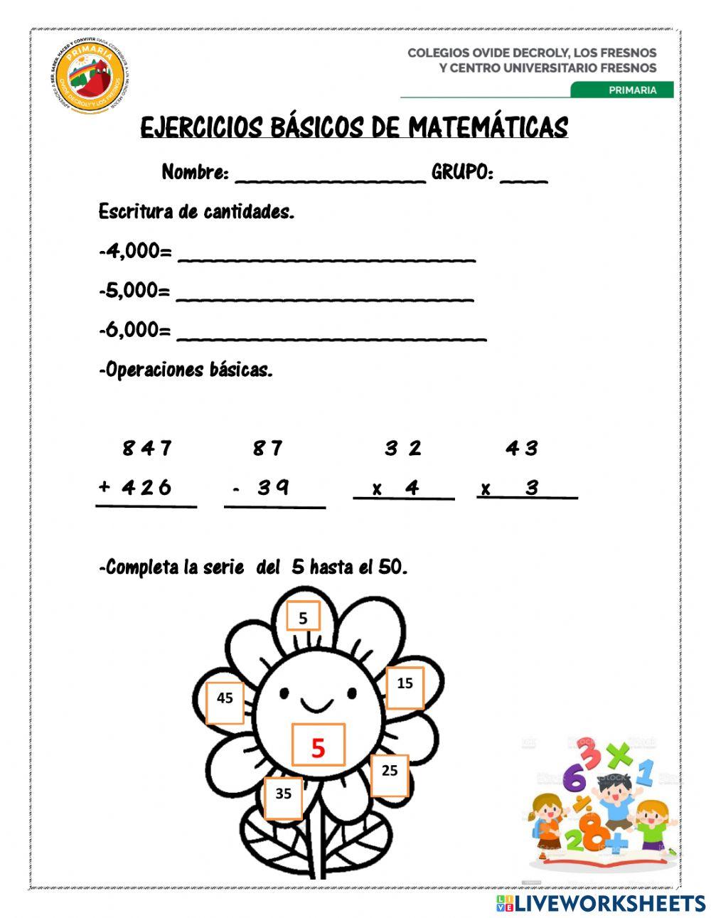 Escritura de cantidades con millares