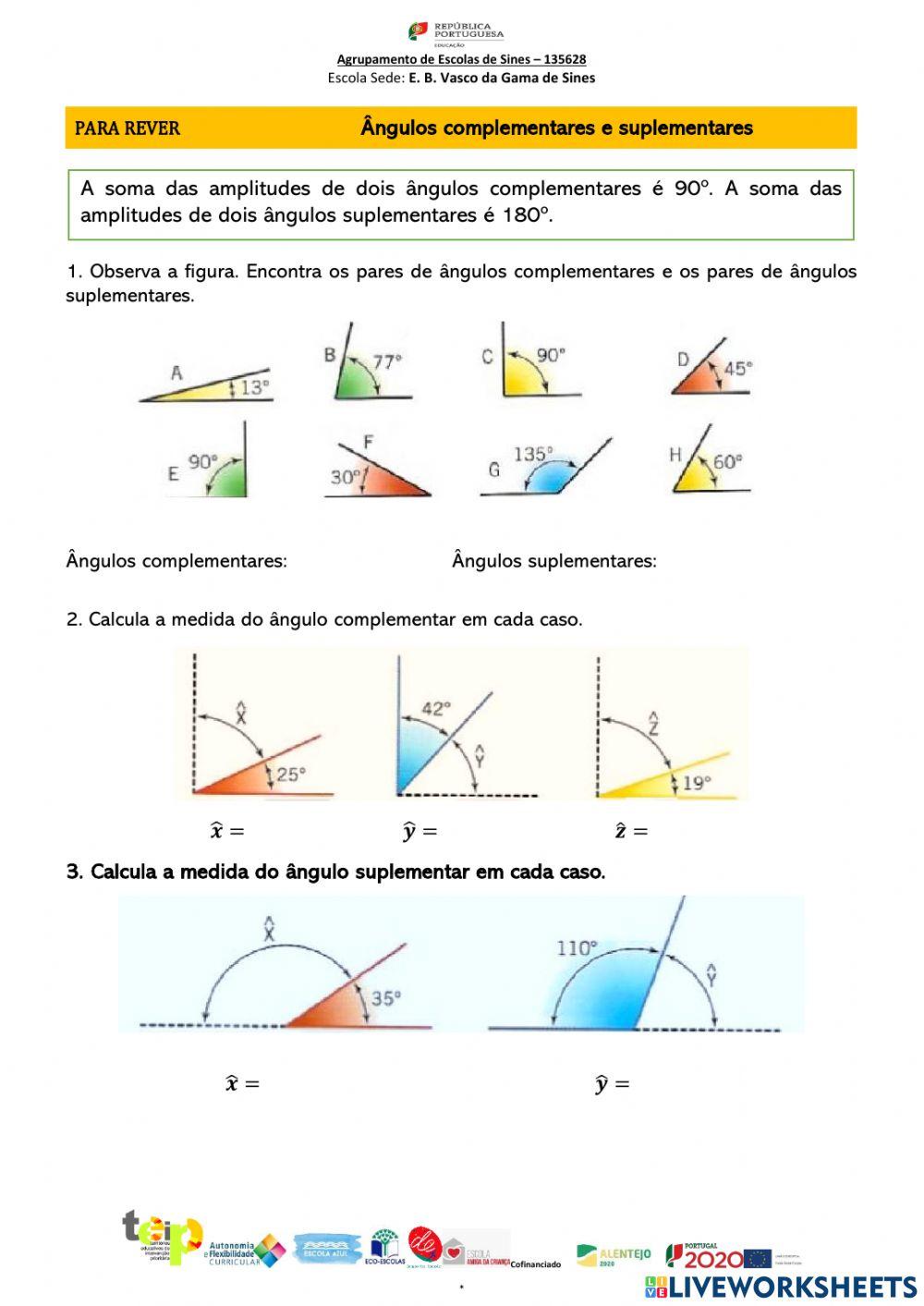 Relação entre ângulos