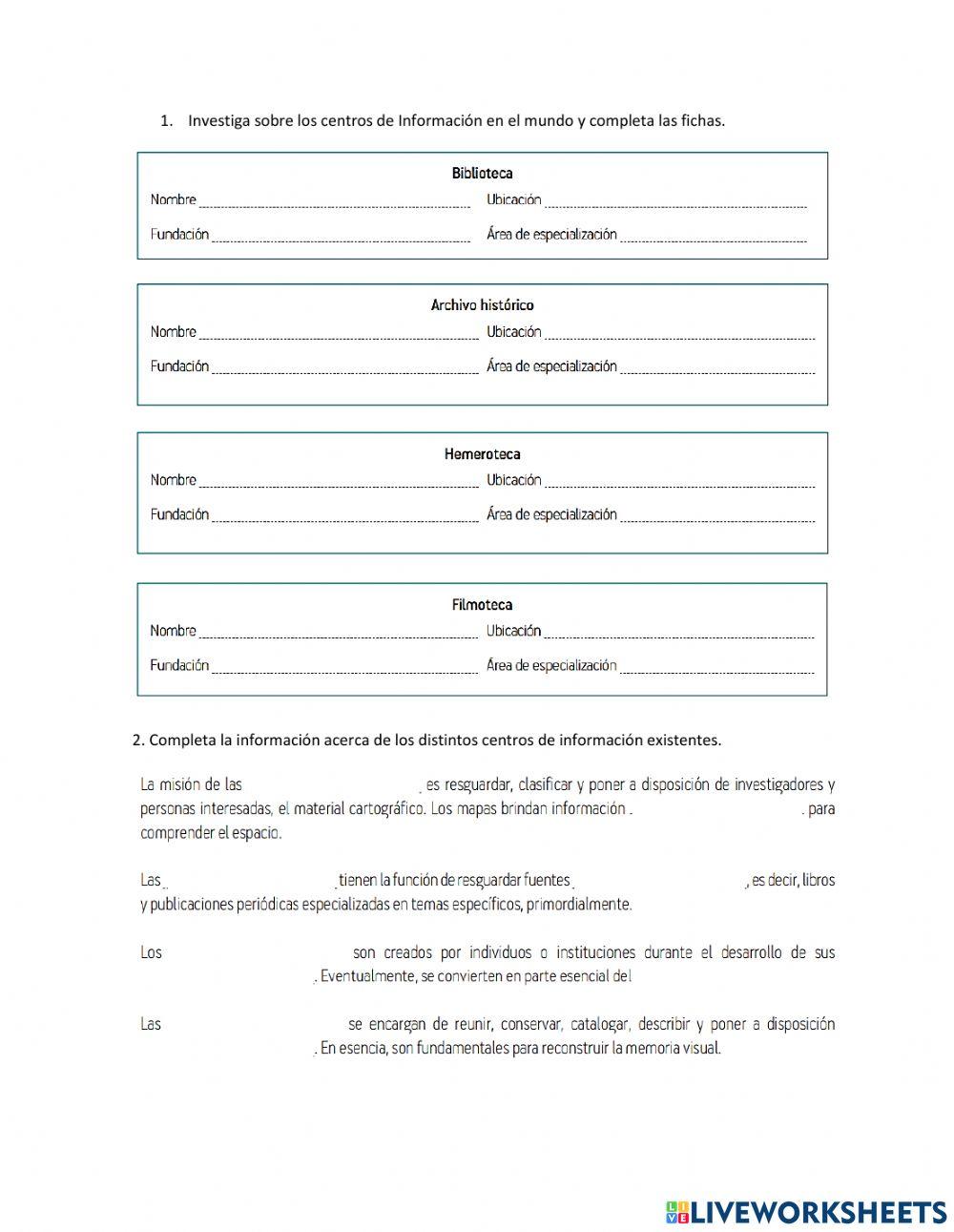 Centros de Información