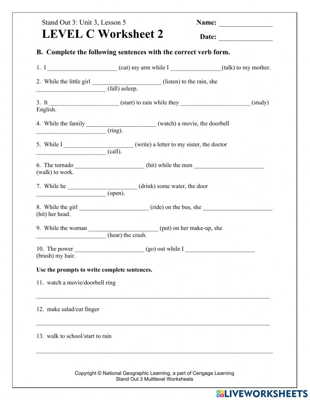 4256139 so3 u3 l5 while continuous correct verb