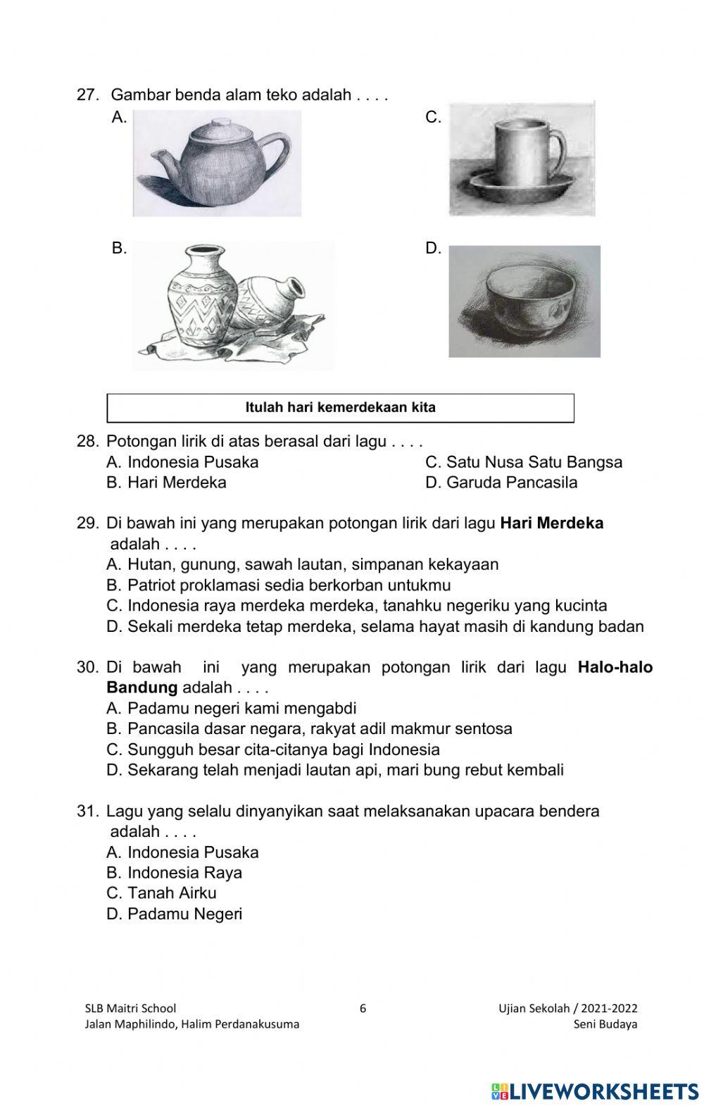 US Seni Budaya SMALB Maitri School