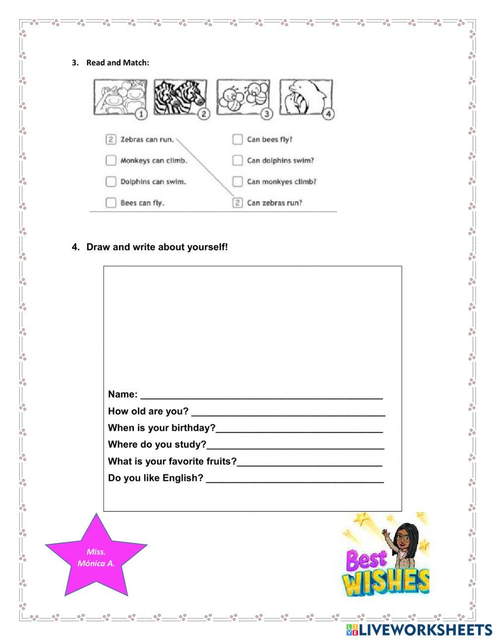 Diagnostic test 5° grade