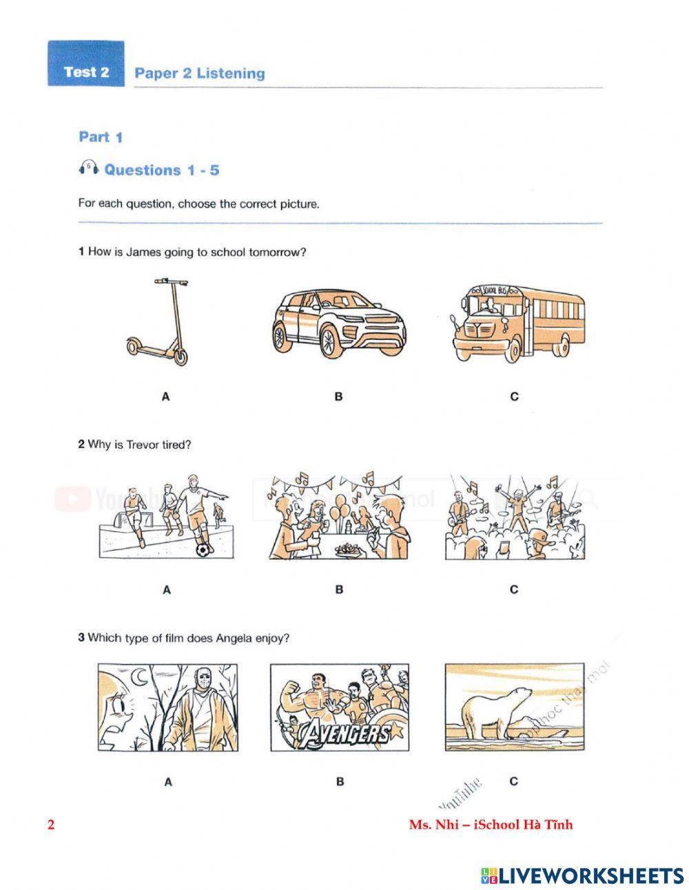 Ready for Key A2 - Test 2