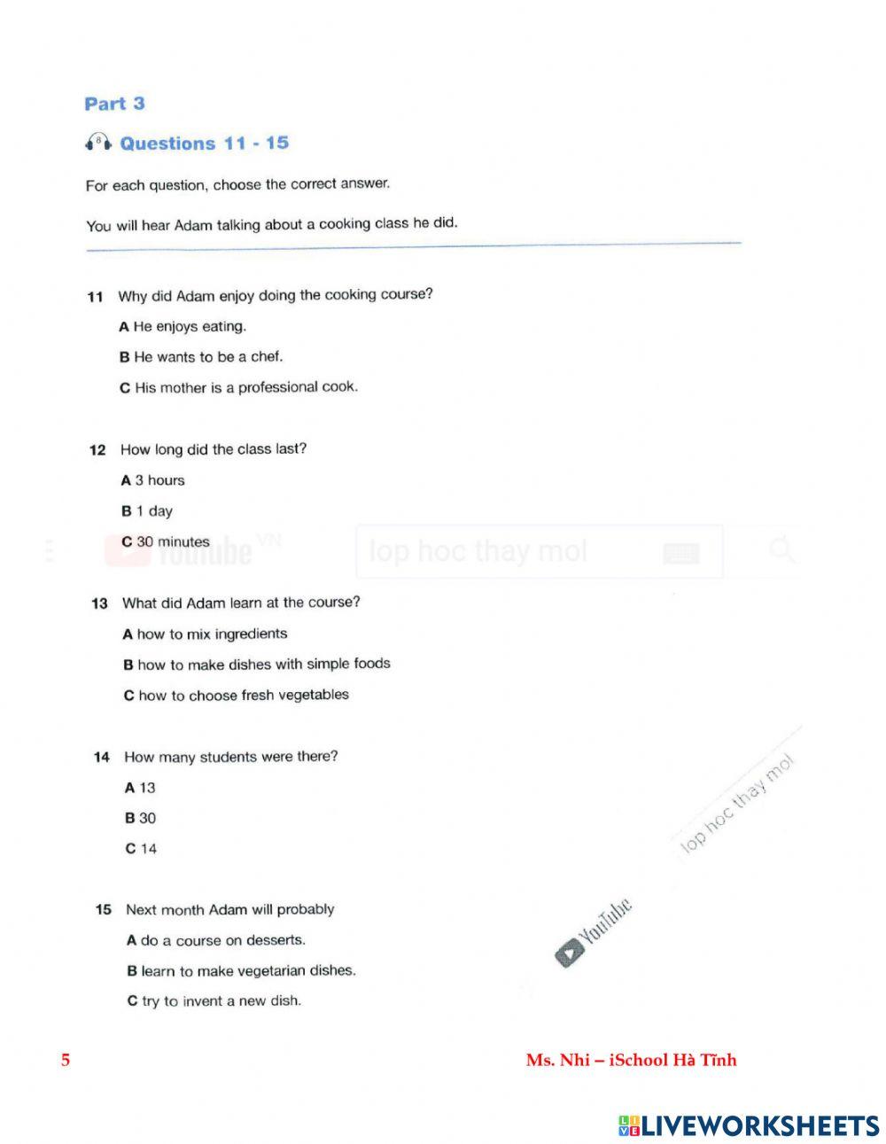 Ready for Key A2 - Test 2