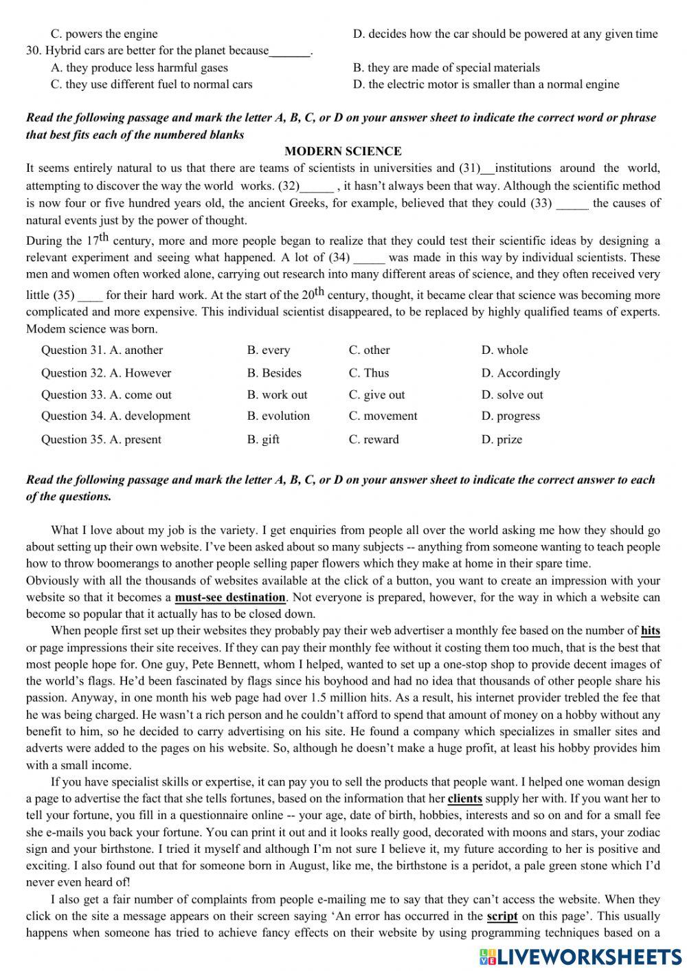 Mock second mid-term test 2