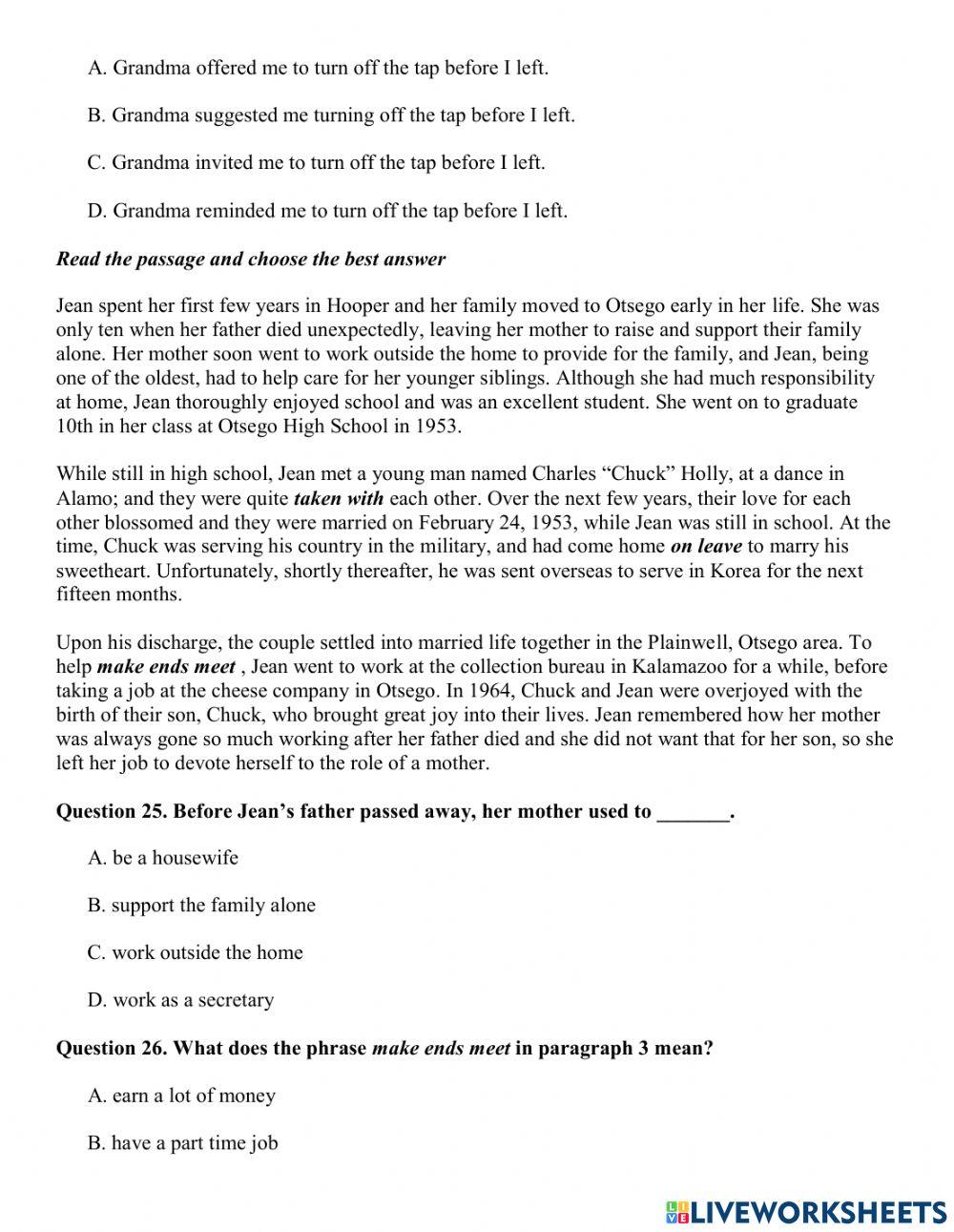 Second mid term test d- grade 10