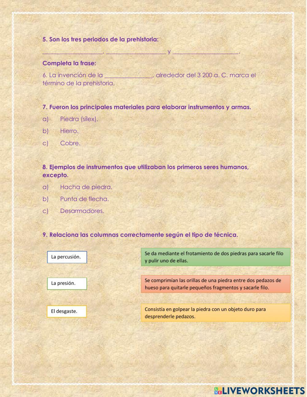 Evaluación historia