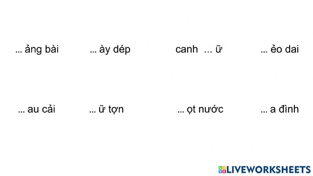 Chính tả r, d, gi