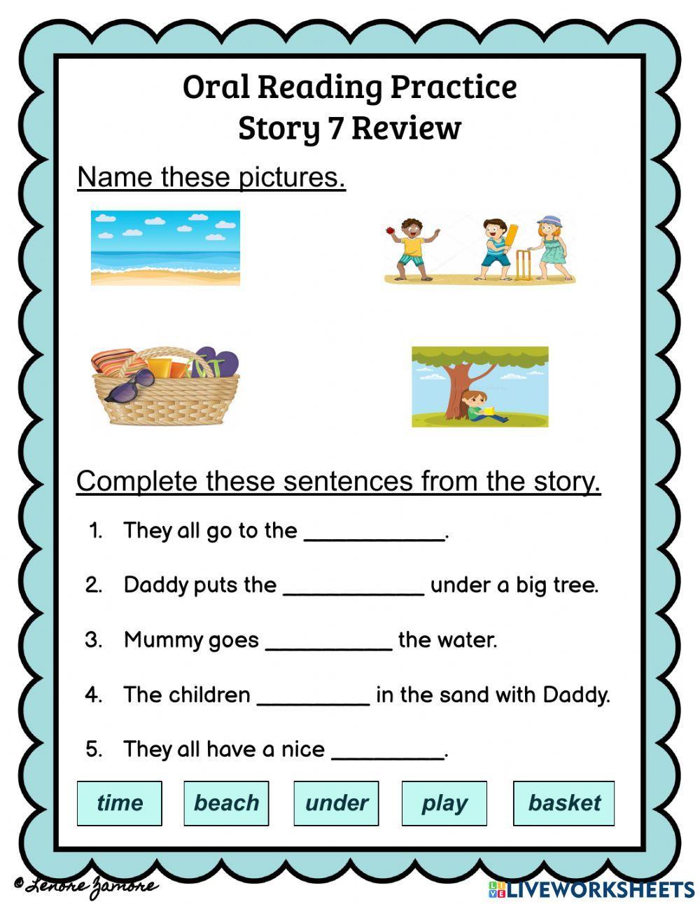 Oral Reading Practice - Story 7 Review