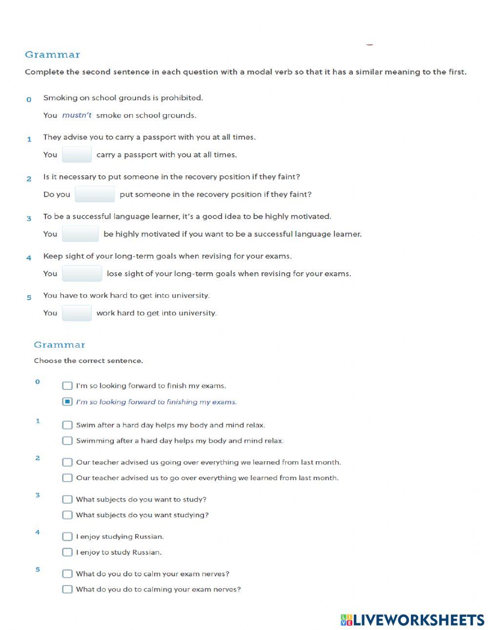 1st Period Test B2 High School