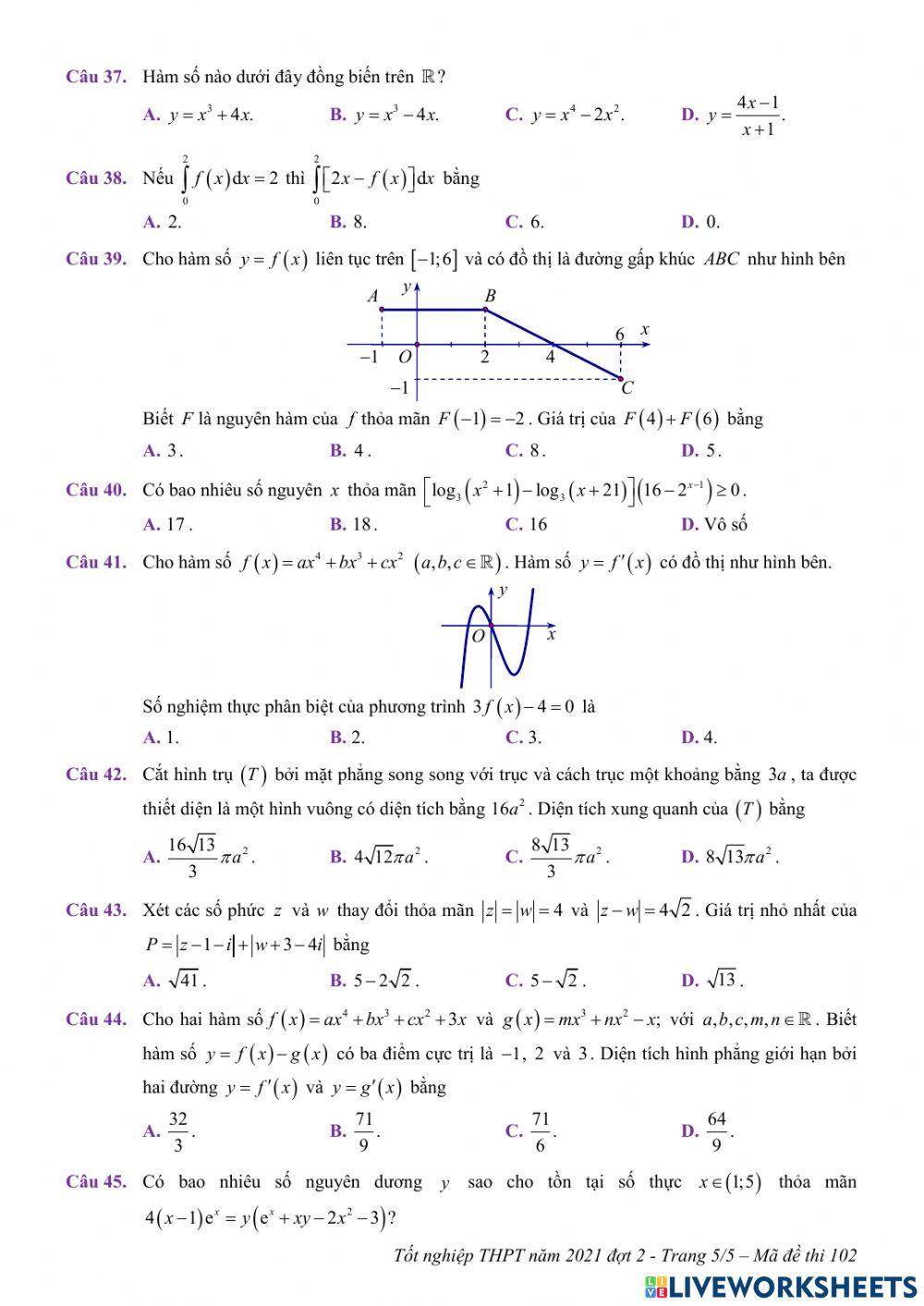 TNTHPT-2022-Đề thi THPT 2021-Mã 102