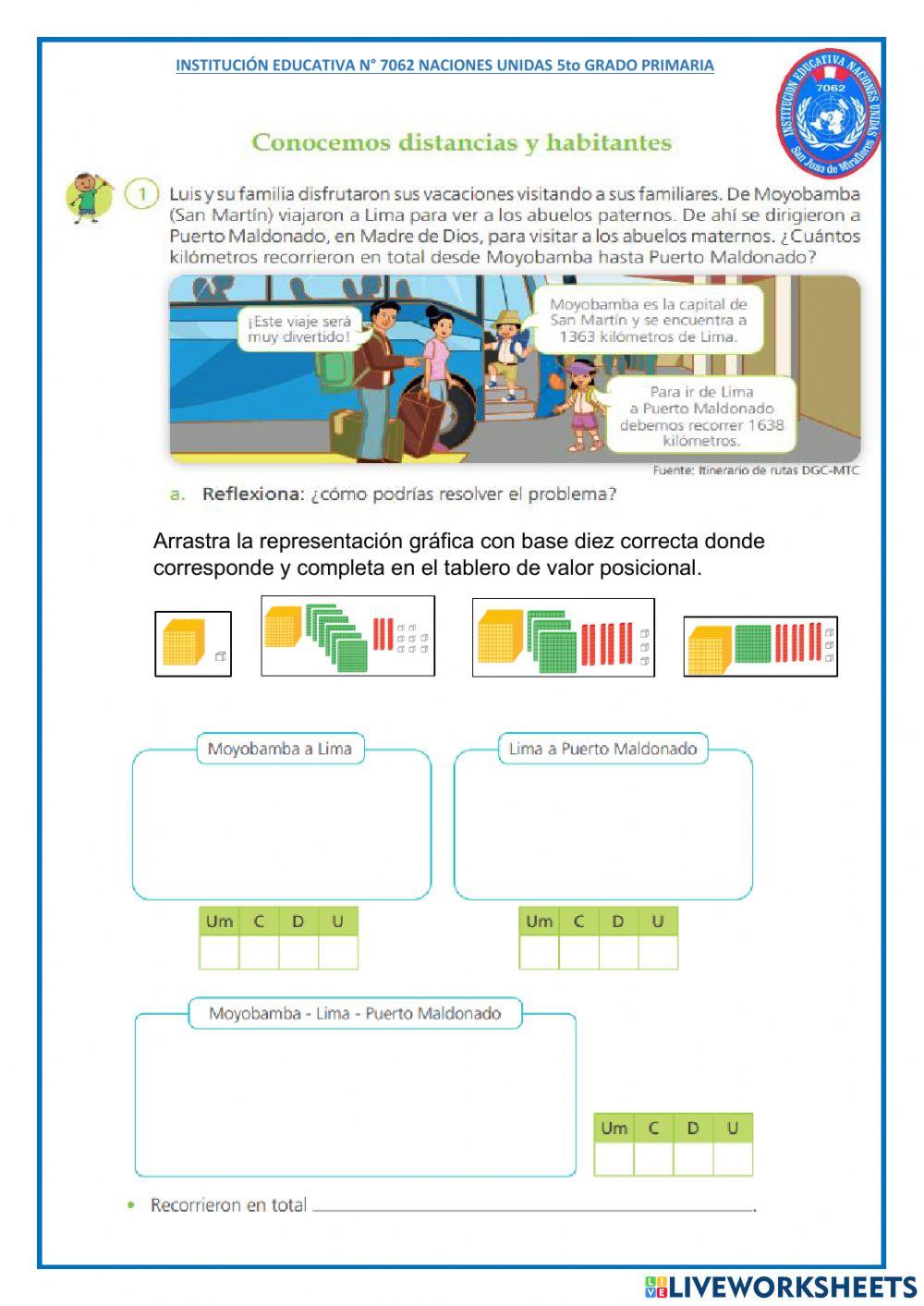 Representa número en el tablero de valor posicional