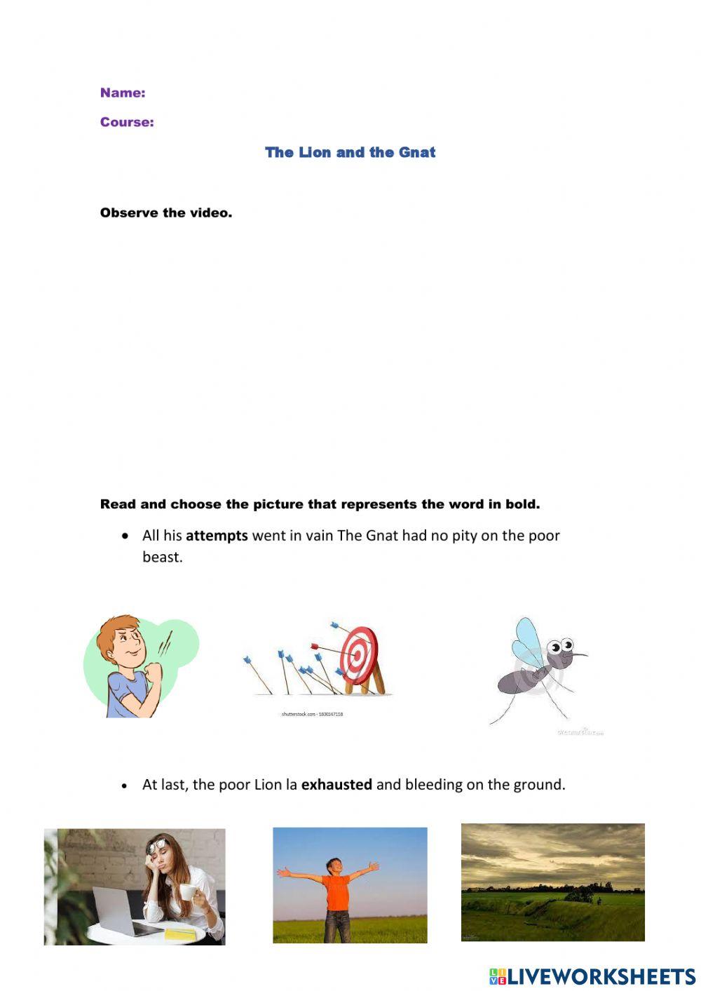 The lion and the gnat